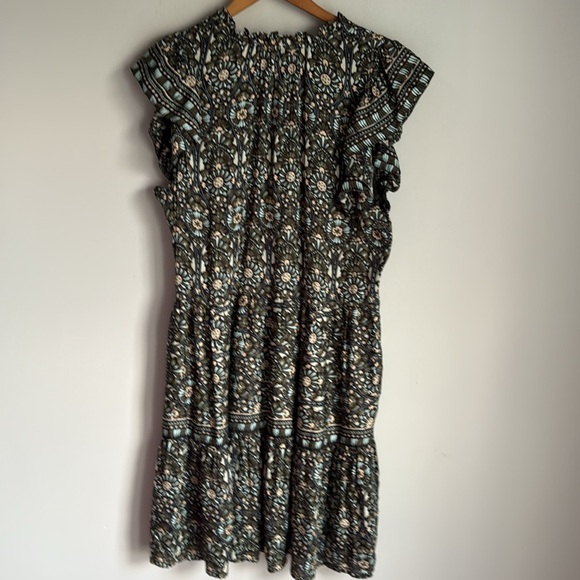 TUCKERNUCK OMIKA Wilora Double Ruffle Sleeve Mini Dress, Malia Pistachio Large - Picture 8 of 16